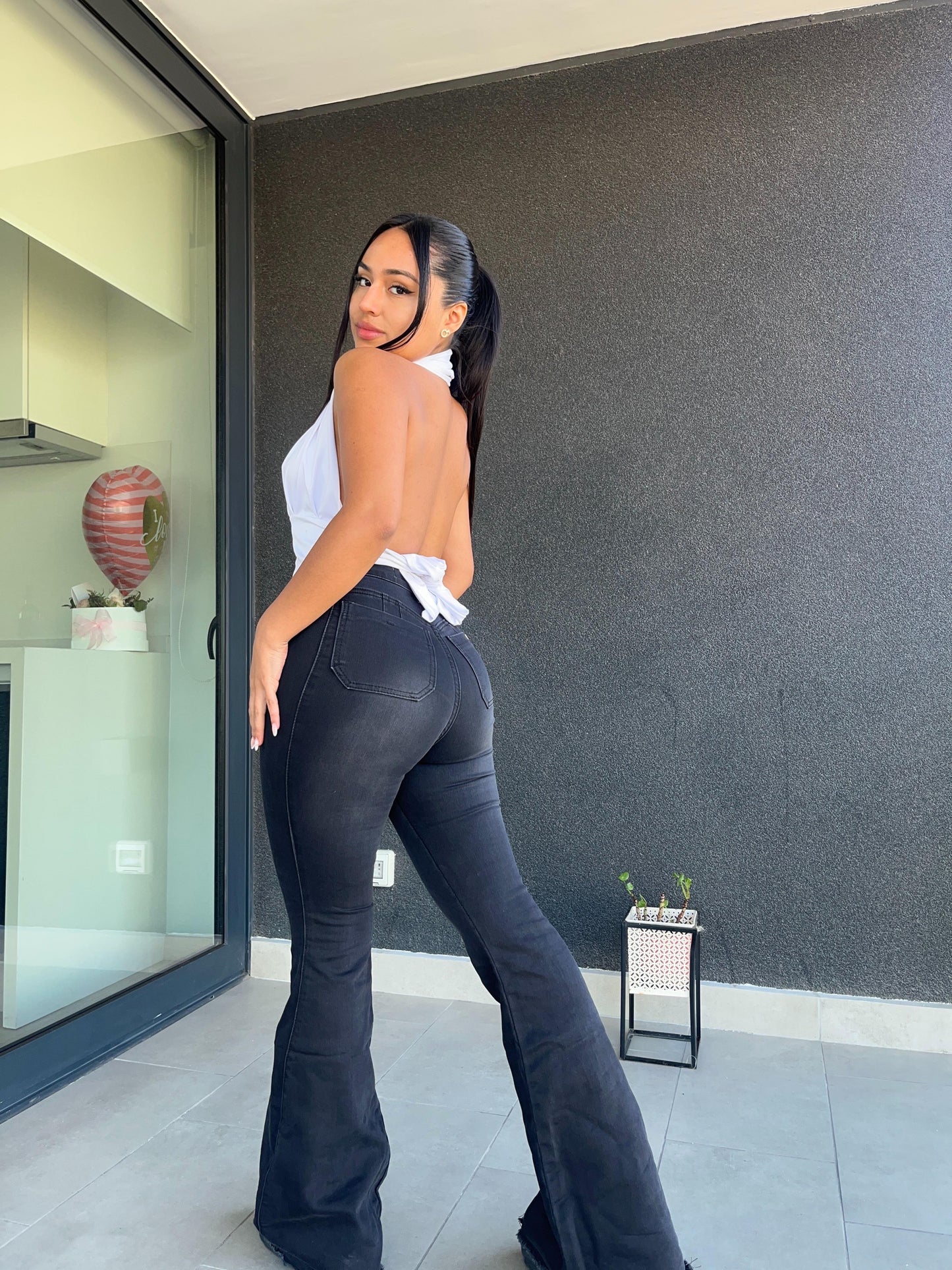 Flare jeans Gina Negro