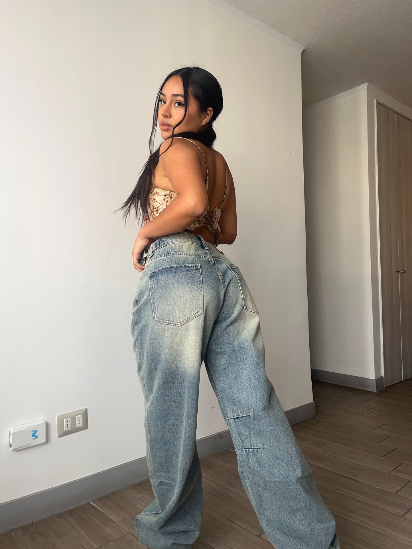 Baggy jeans celeste