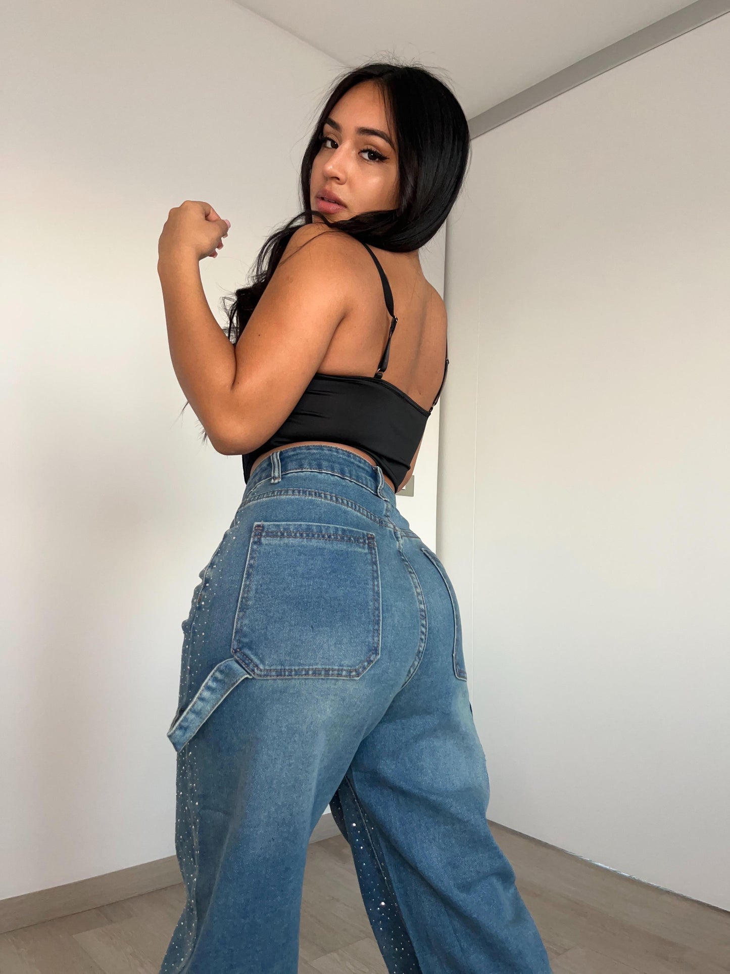 Baggy azul brillos