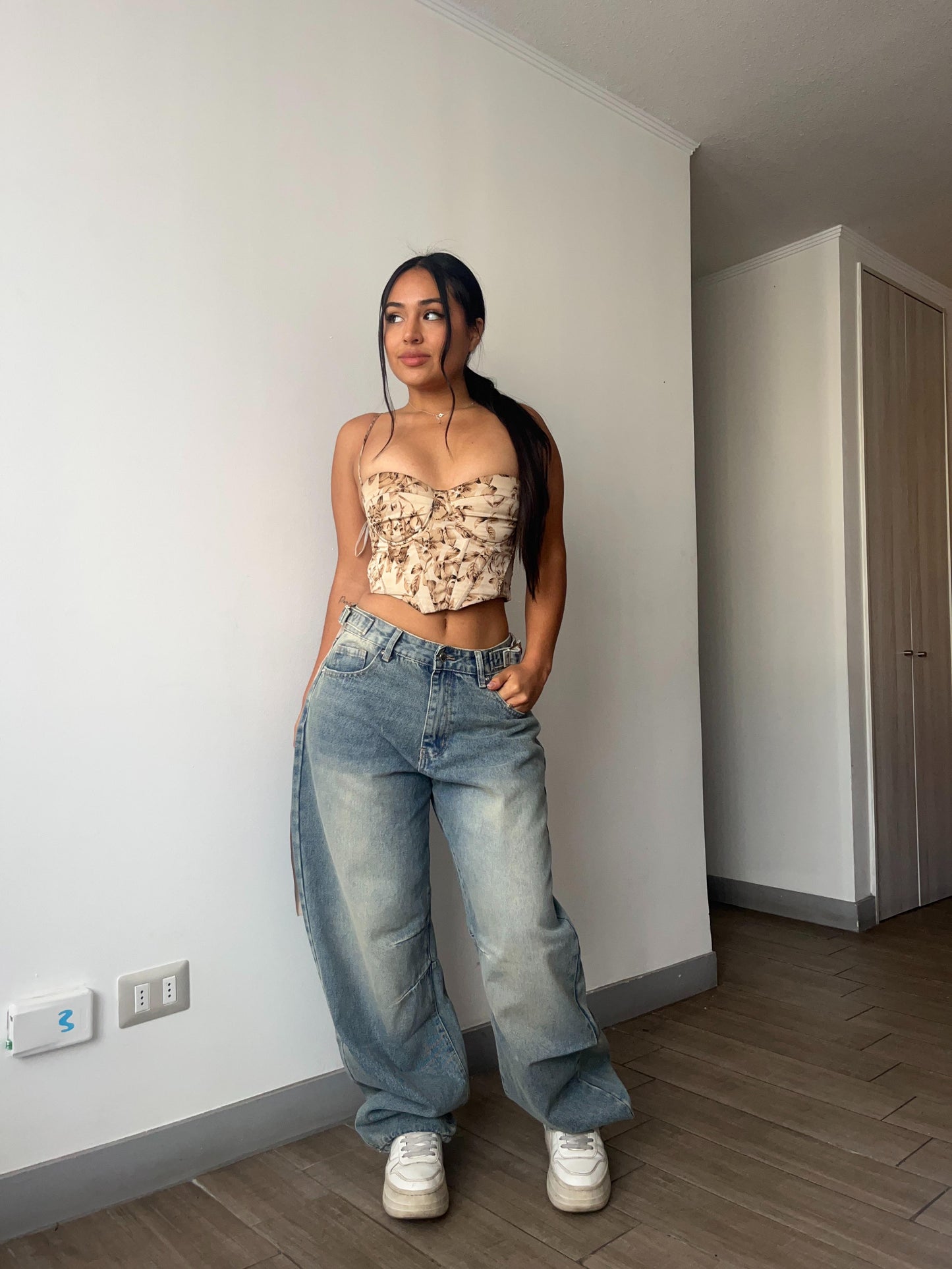 Baggy jeans celeste