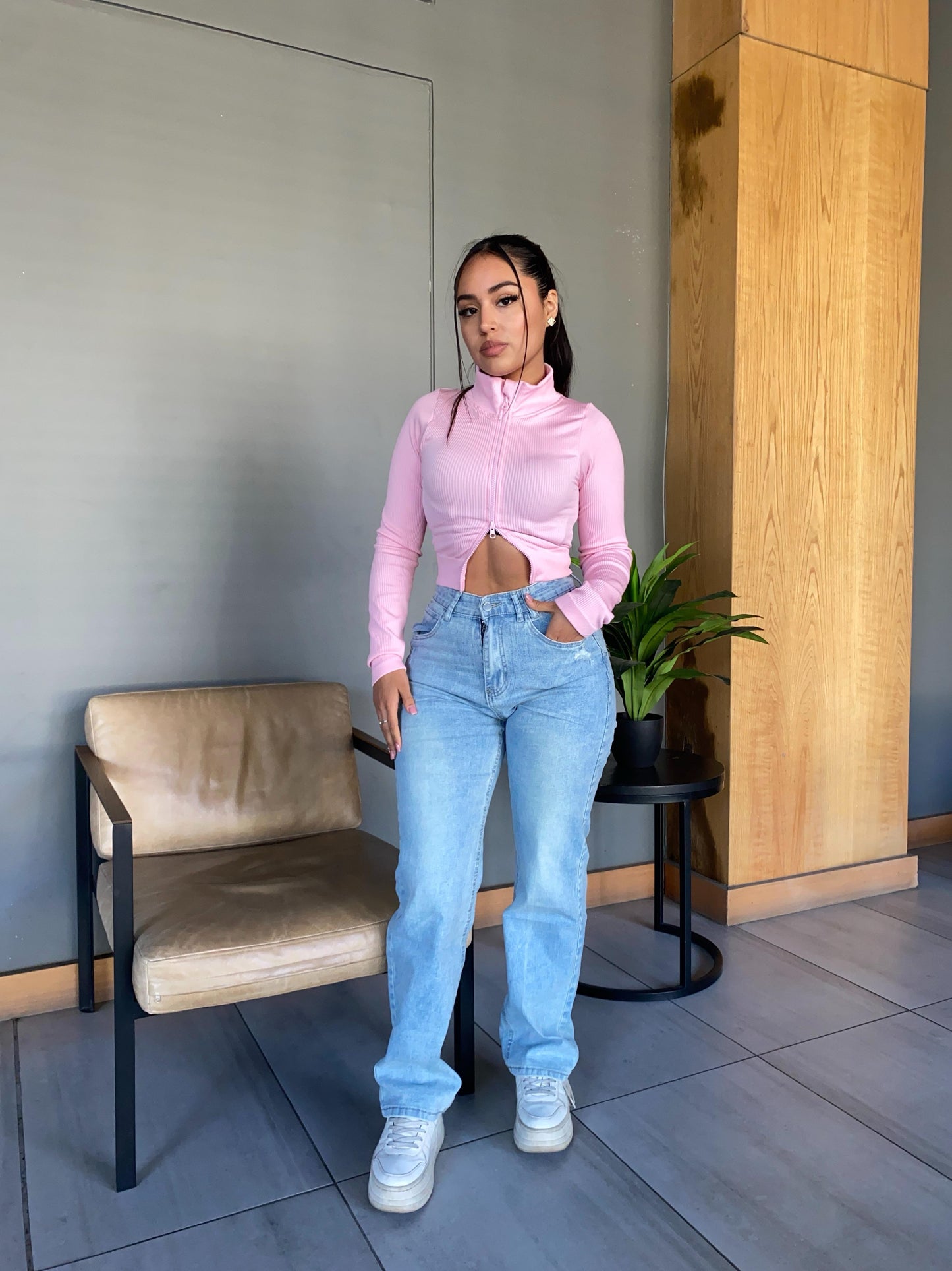 Jeans straight celeste