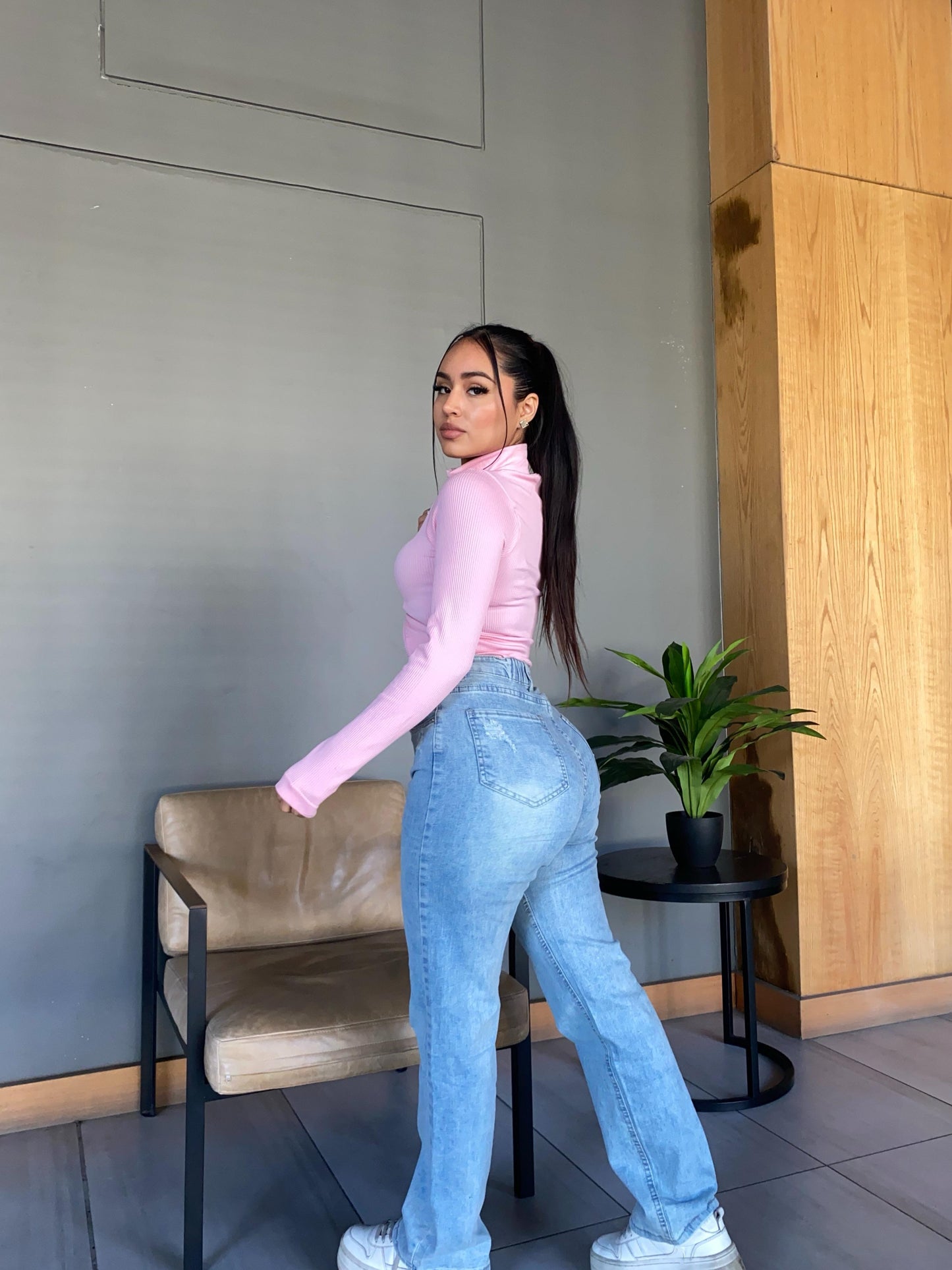 Jeans straight celeste