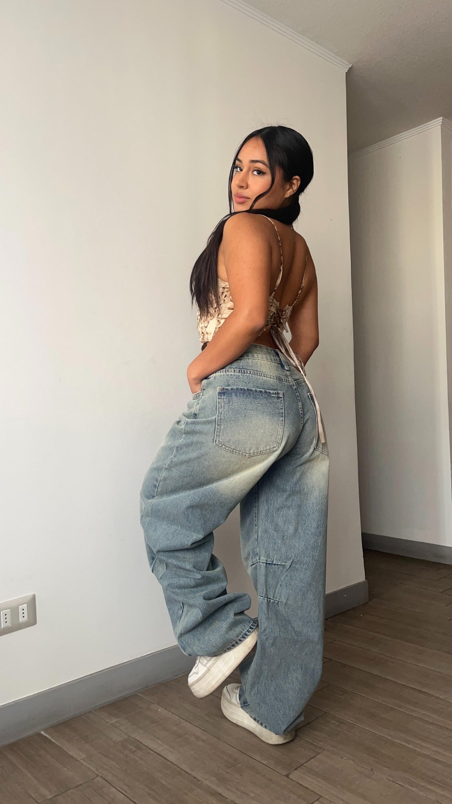 Baggy jeans celeste