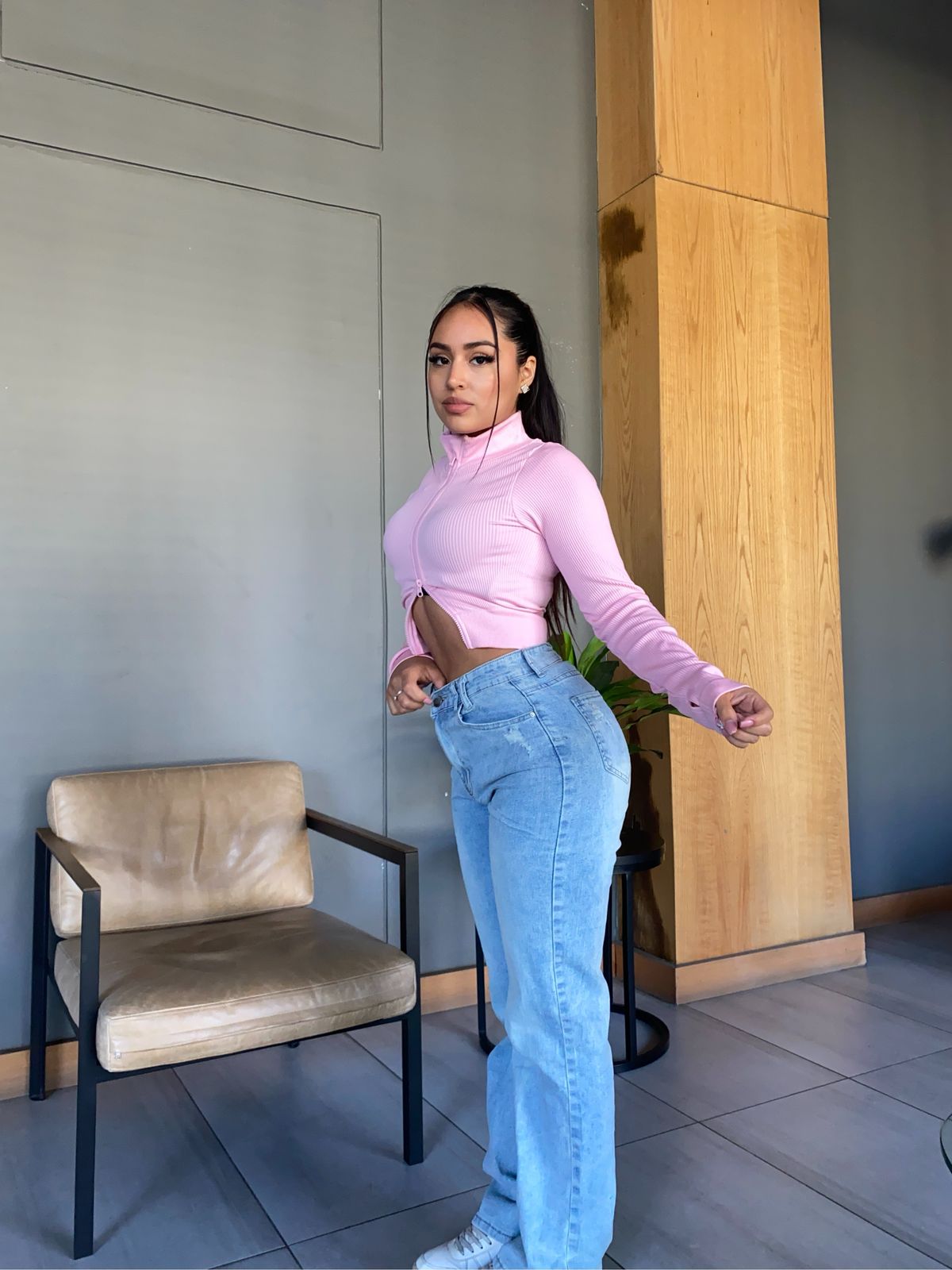 Jeans straight celeste