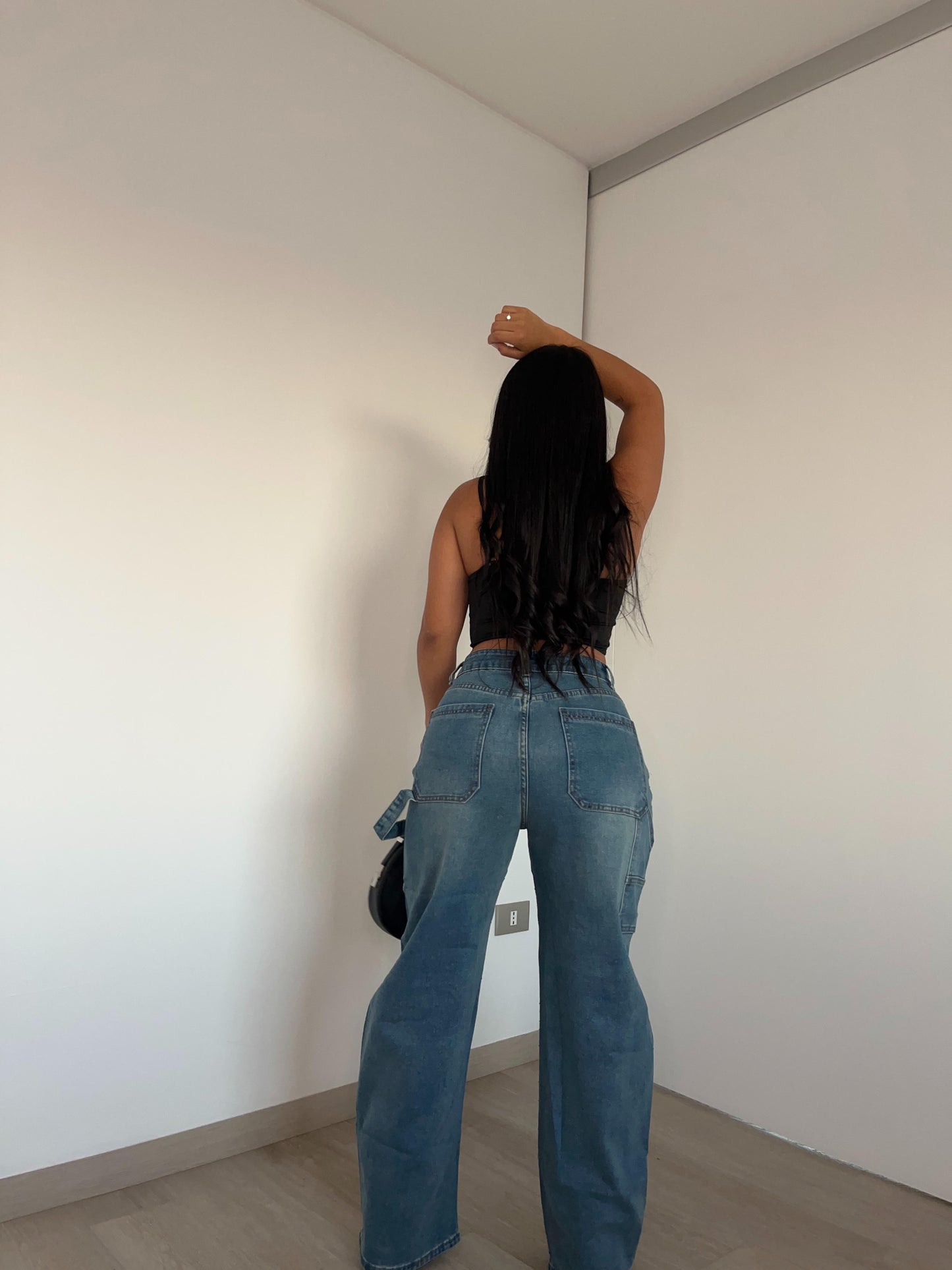 Baggy azul brillos
