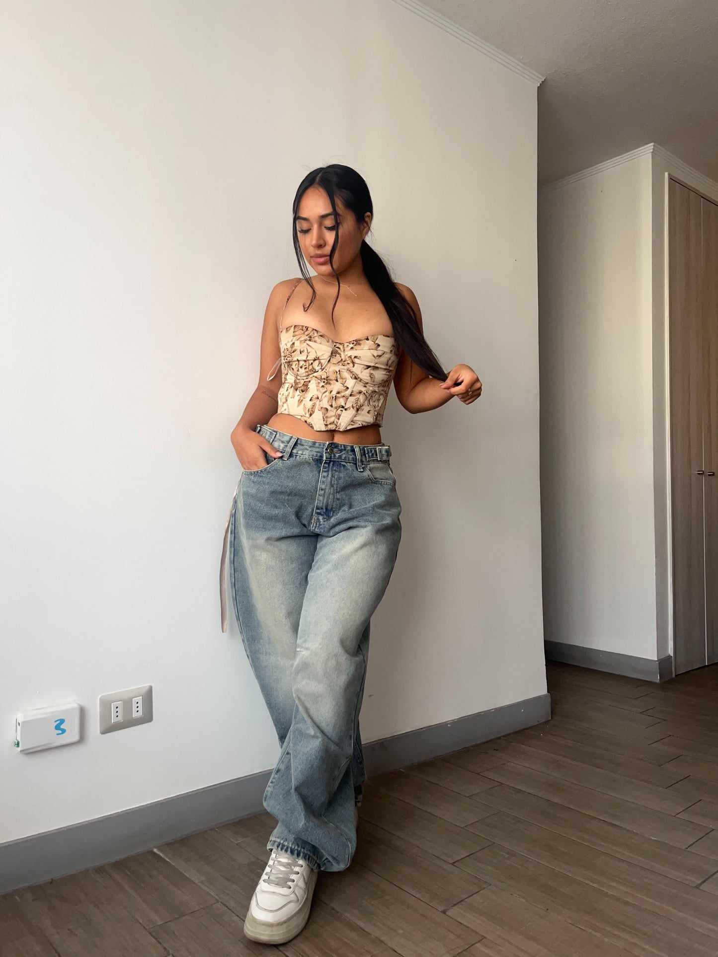 Baggy jeans celeste