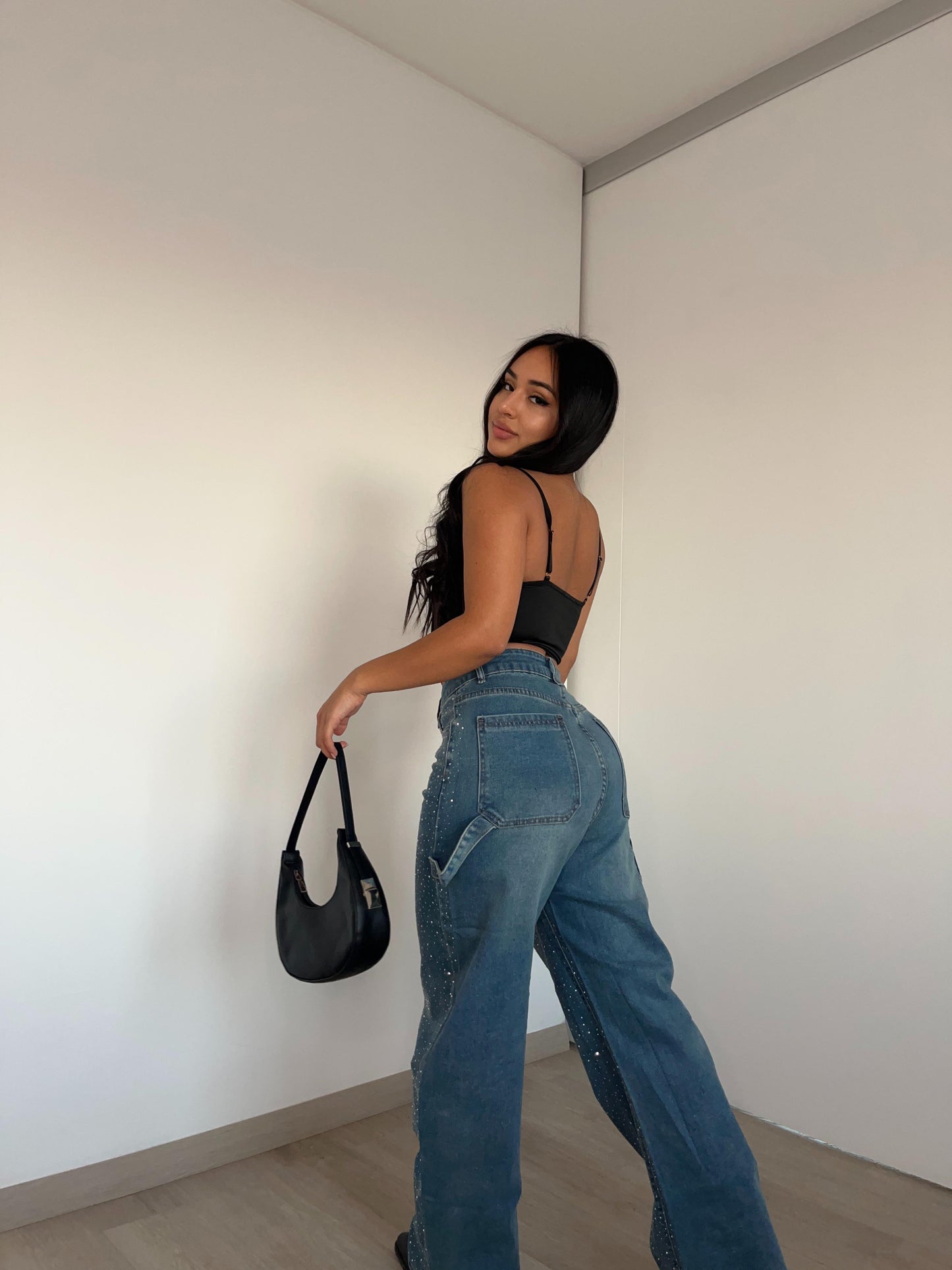 Baggy azul brillos