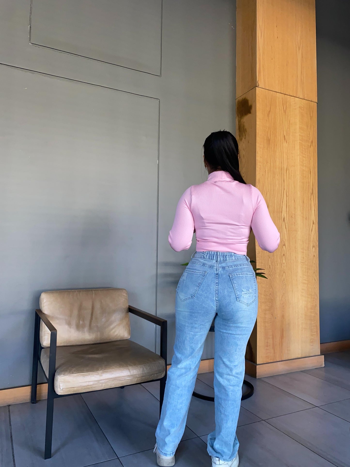Jeans straight celeste