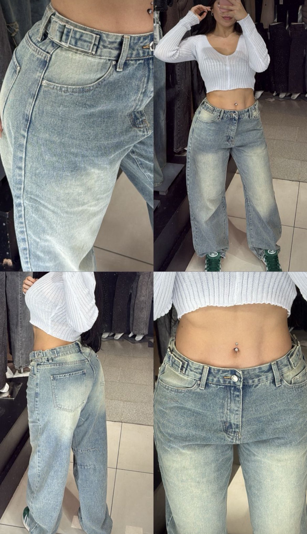 Baggy jeans celeste