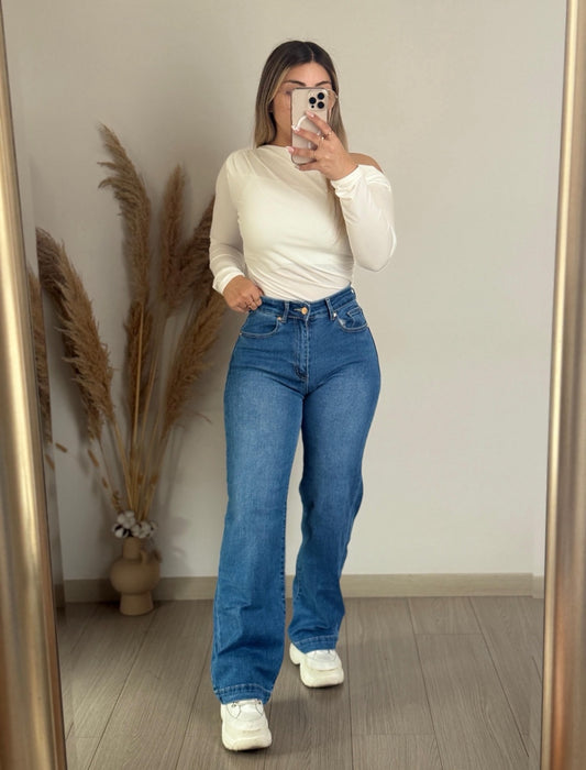 Wide leg azul