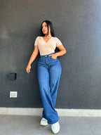 Wide leg azul