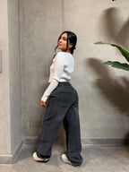 Jeans low rise Negro