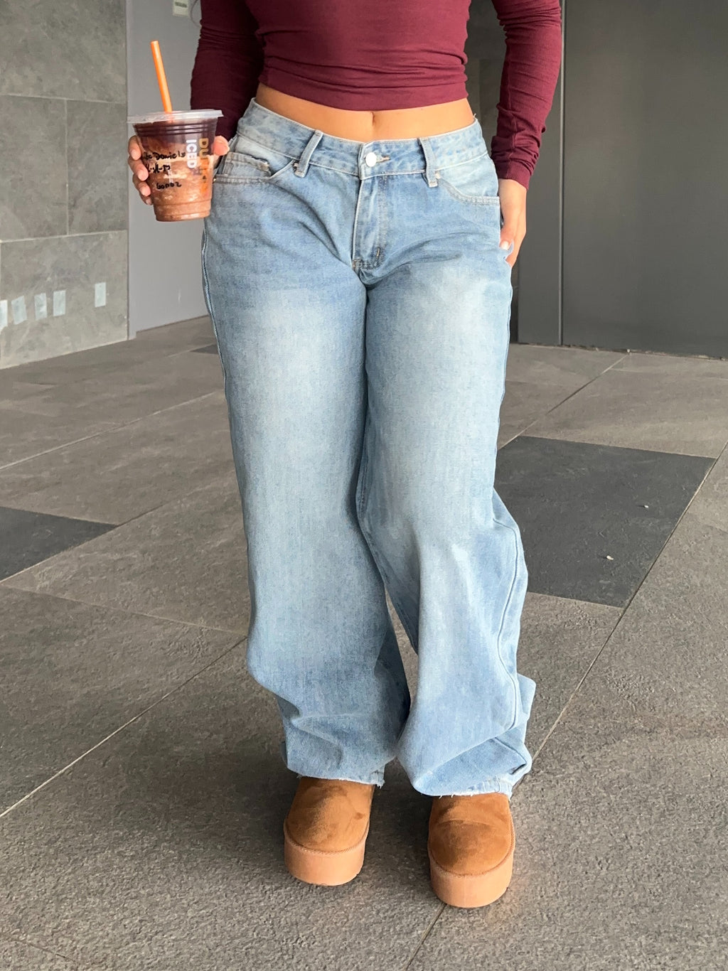 Jeans low rise 00’s celeste