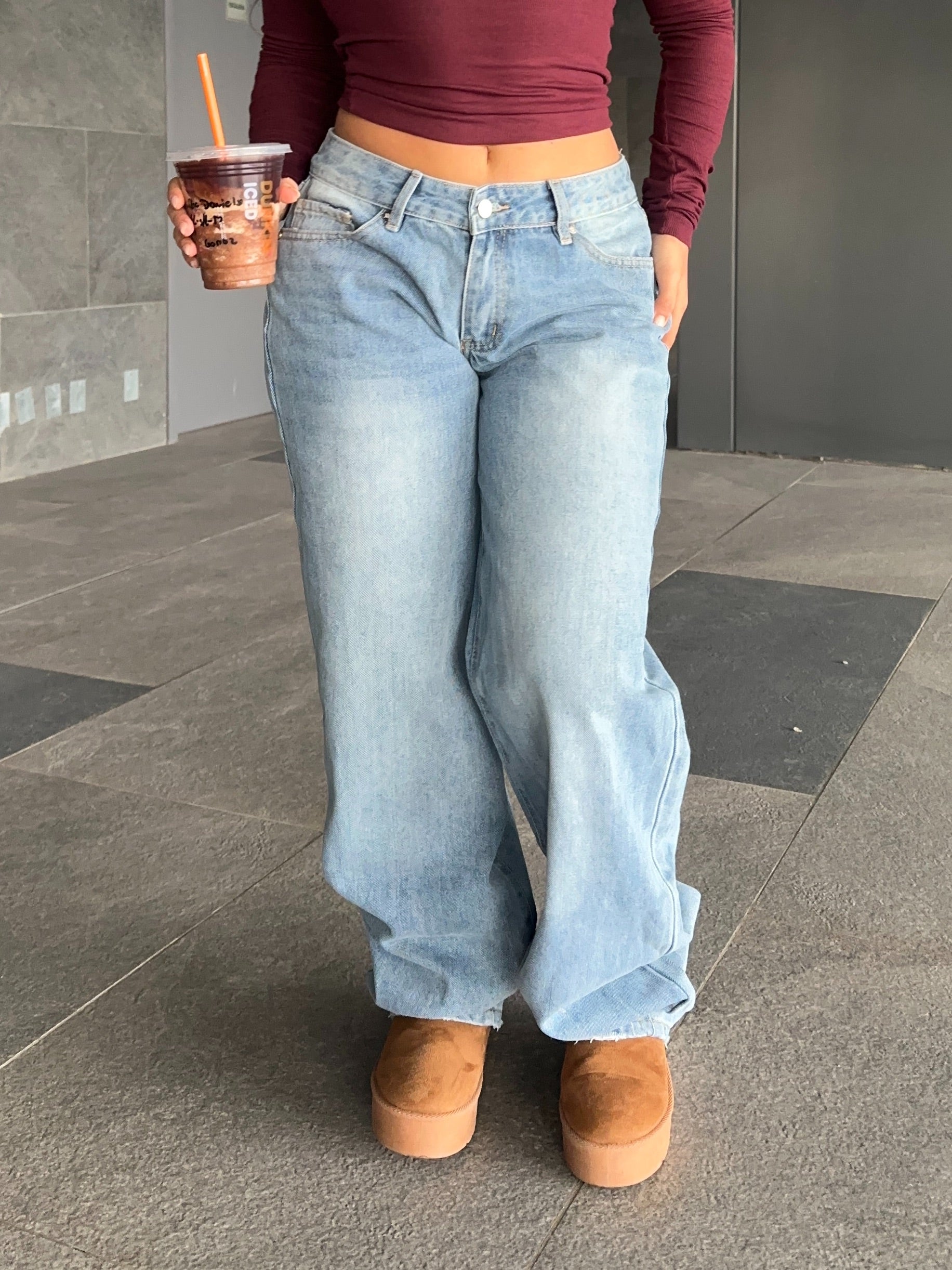 Jeans low rise 00’s celeste