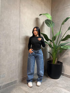Jeans low rise azul