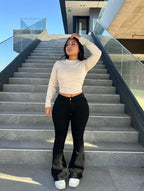 Flare jeans Y2K negro