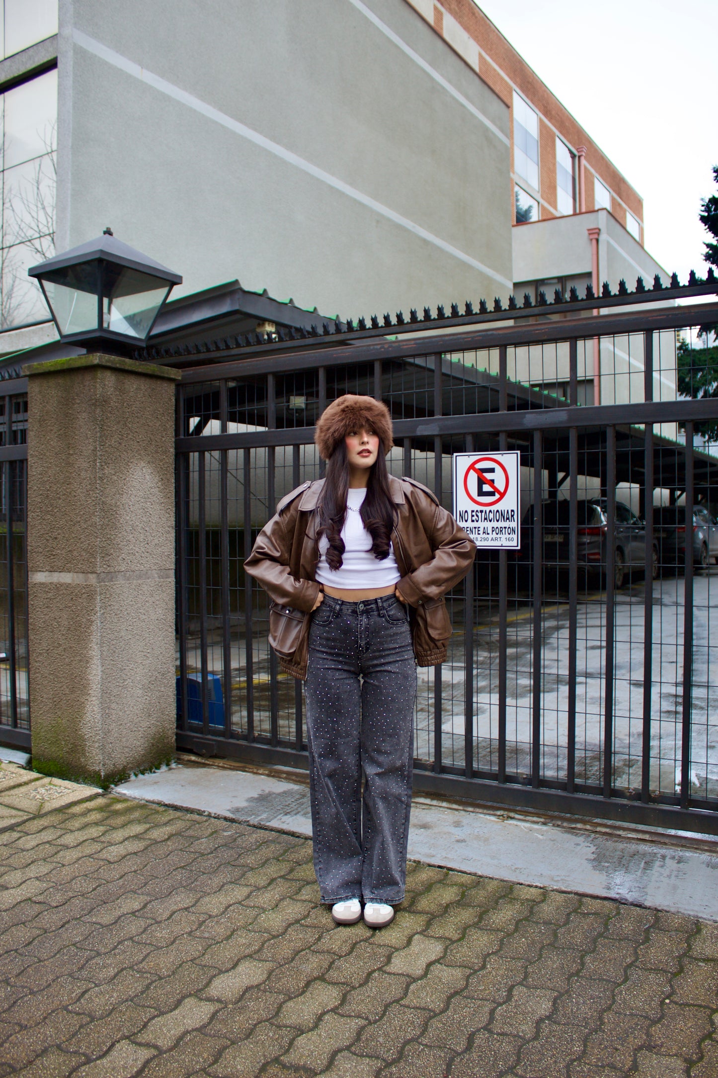 Wide leg brillos gris