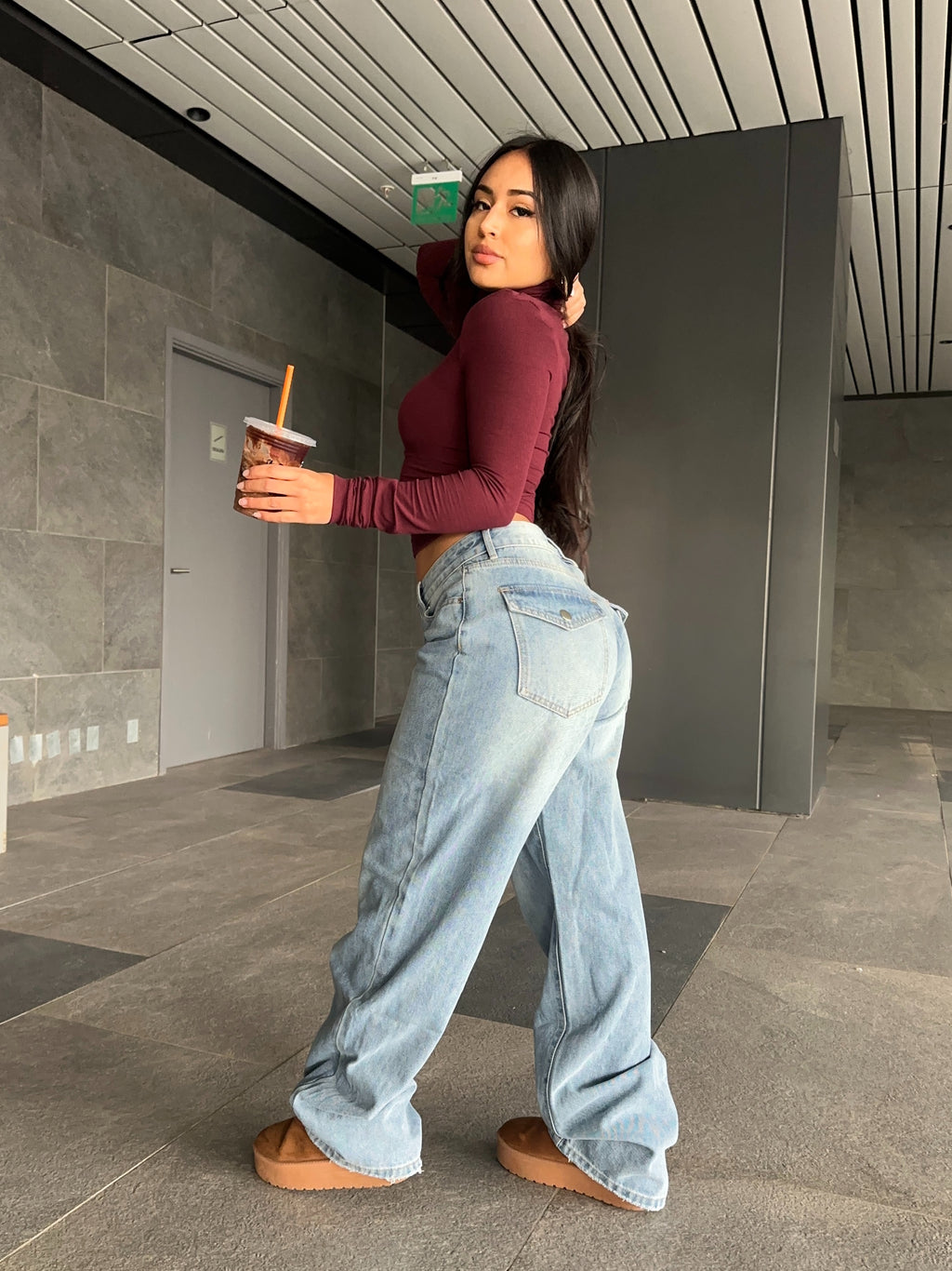 Jeans low rise 00’s celeste