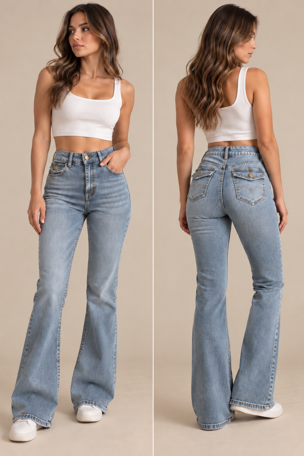 Flare jeans cata celeste