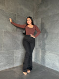 Flare jeans negro Grecia