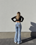 Flare jeans shine
