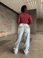 Jeans low rise 00’s celeste