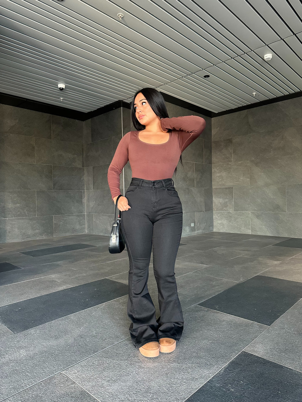 Flare jeans negro Grecia