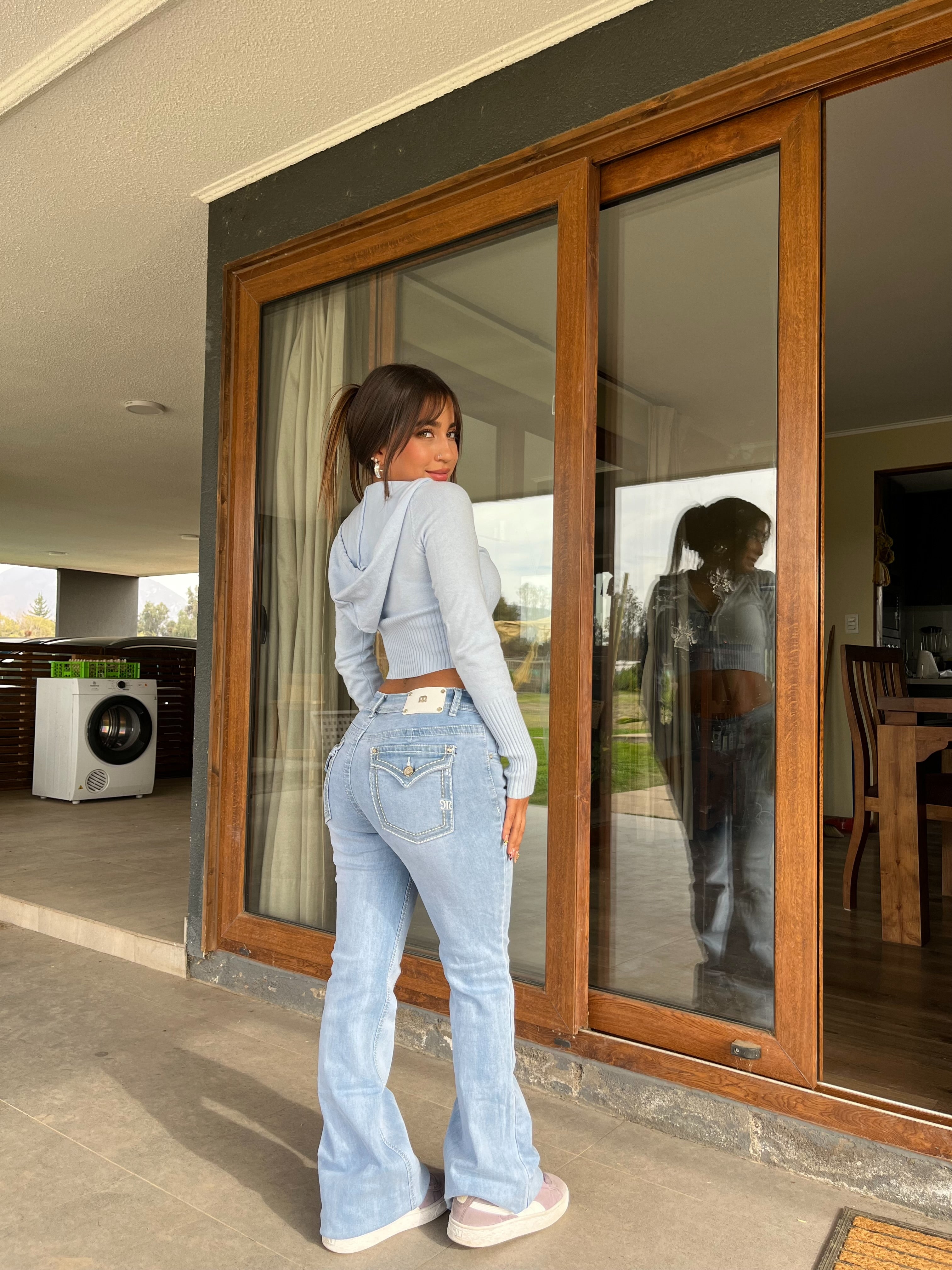 Flare jeans Y2k celeste