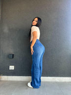 Wide leg azul