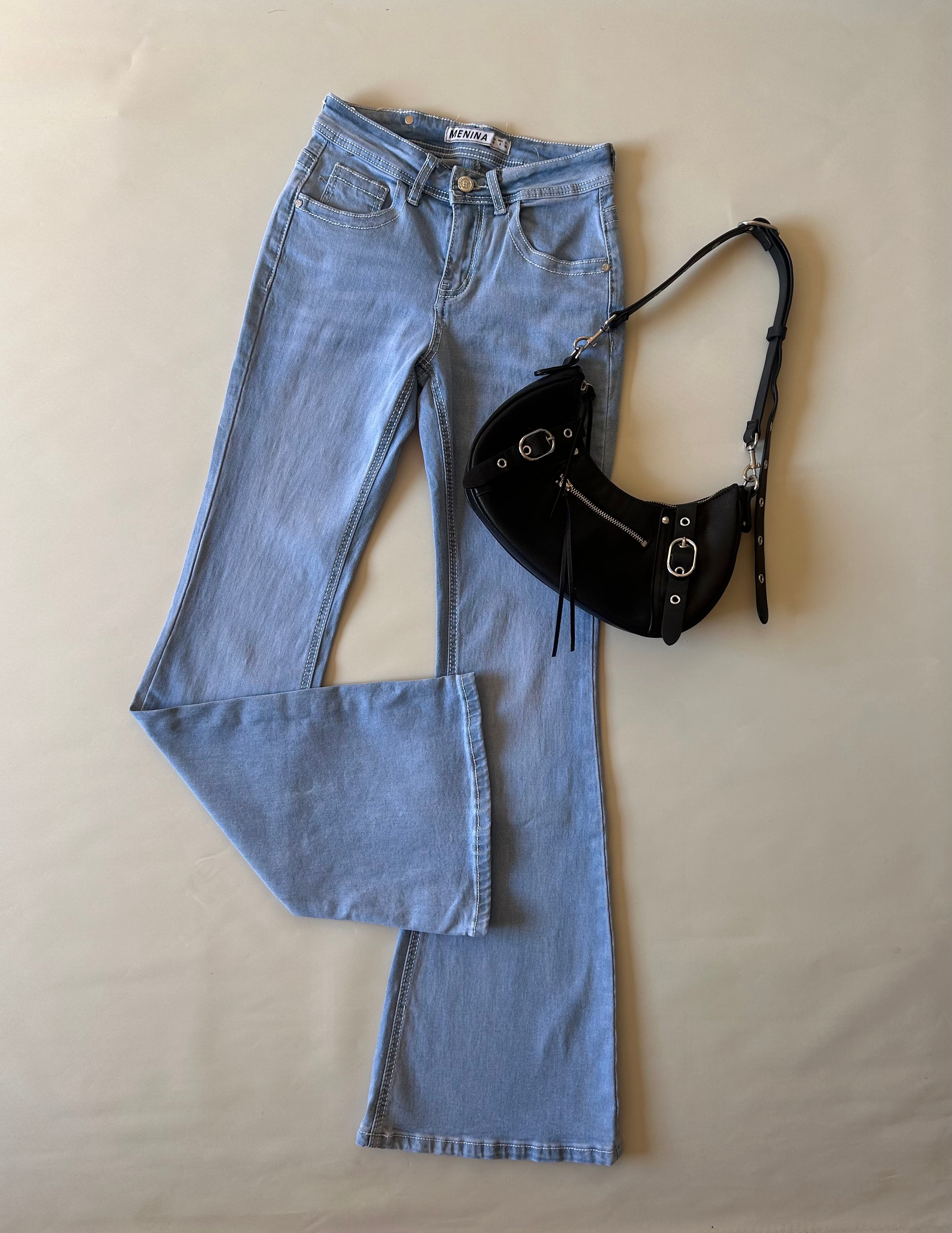 Flare jeans Y2k celeste