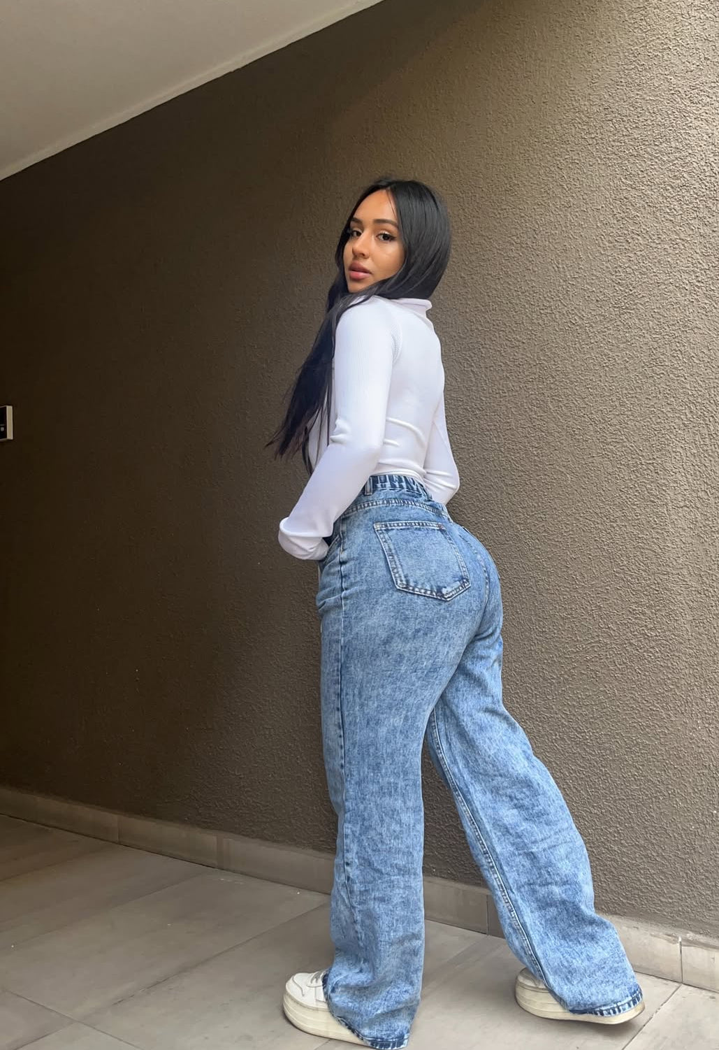 Wide leg gravillado