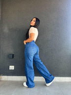 Wide leg azul