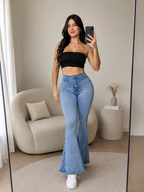 Flare jeans Asia azul