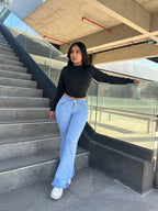 Flare jeans Y2k celeste