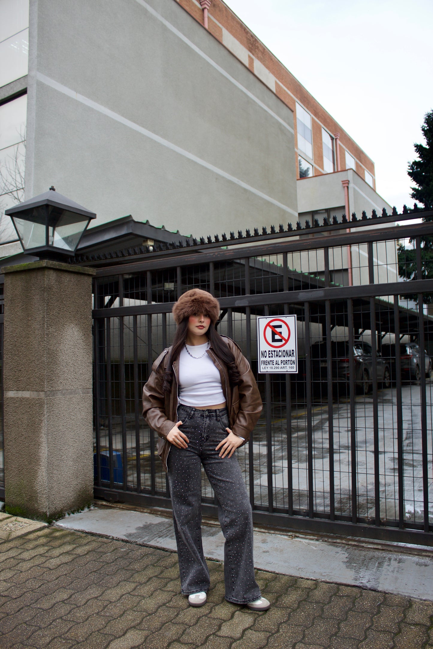 Wide leg brillos gris