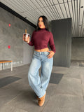 Jeans low rise 00’s celeste