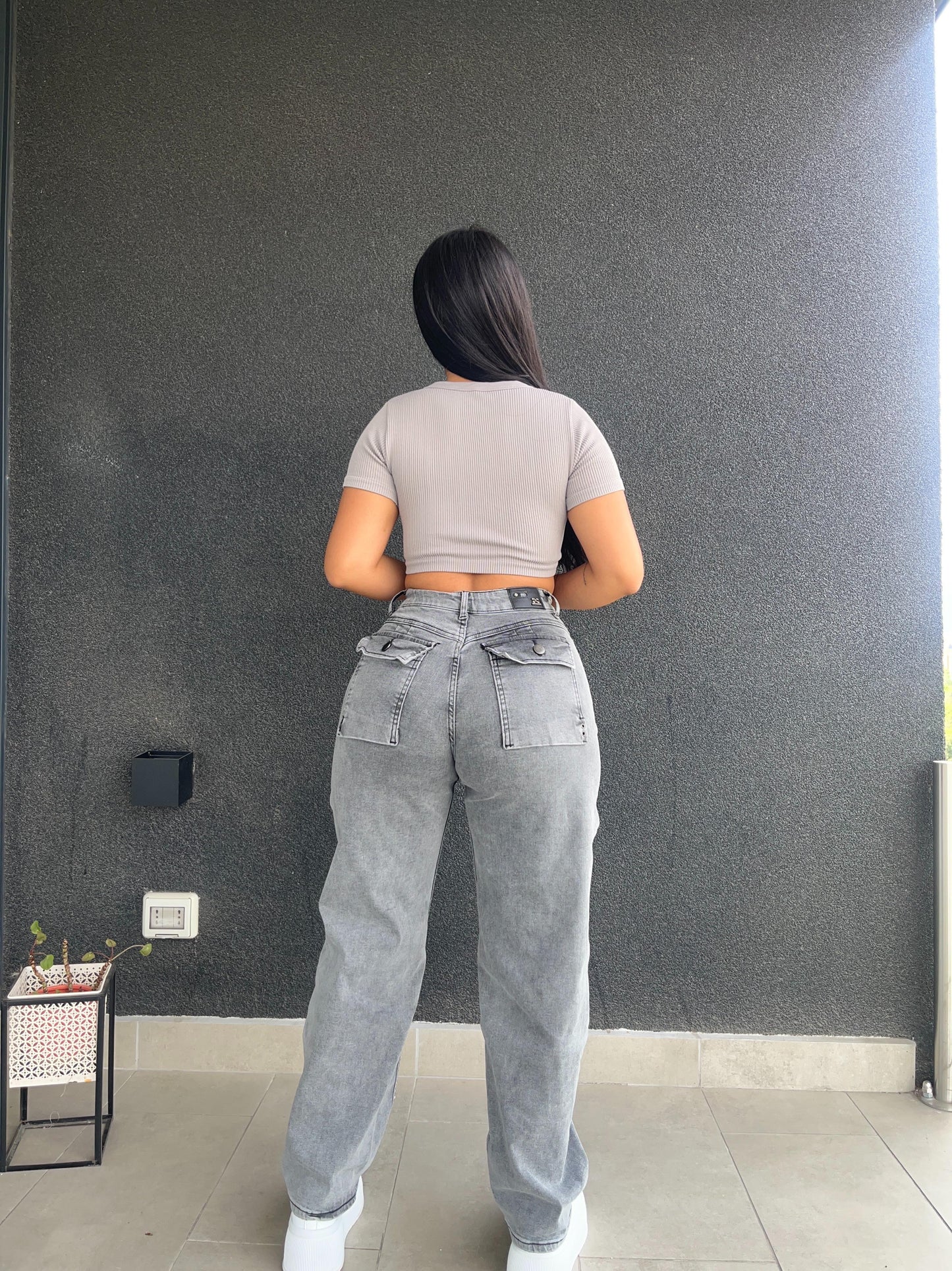 Baggy jeans Diana gris