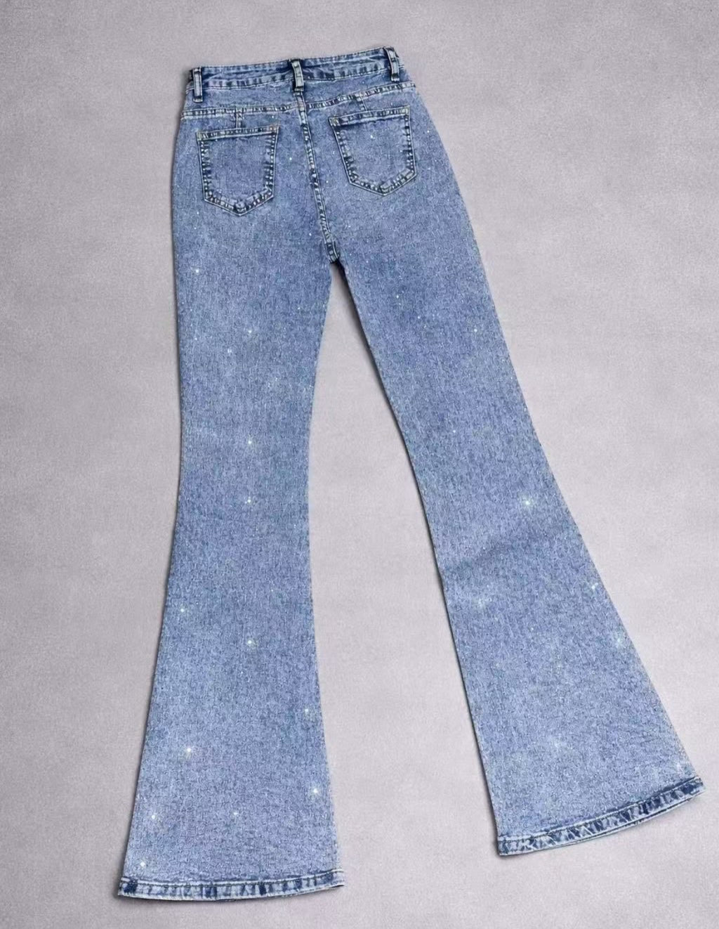 Flare jeans brillos