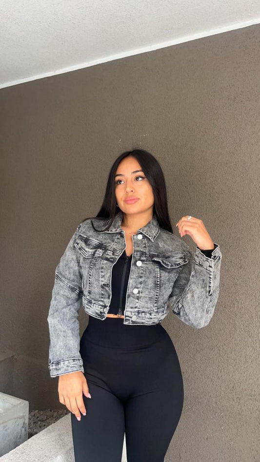 Chaqueta Mezclilla Crop