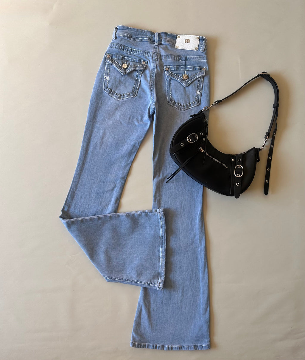 Flare jeans Y2k celeste