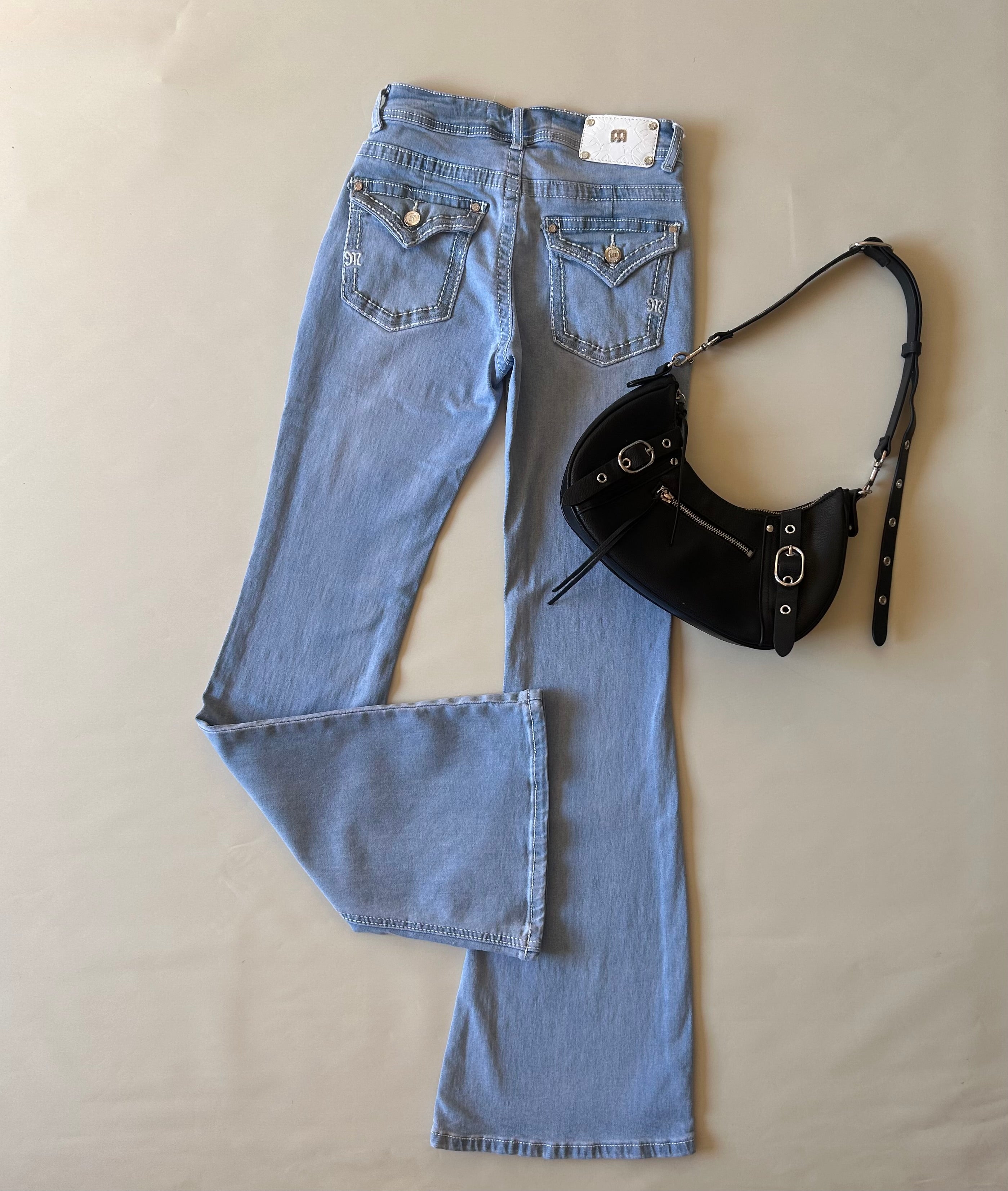 Flare jeans Y2k celeste