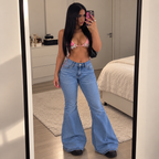 Flare jeans buterfly