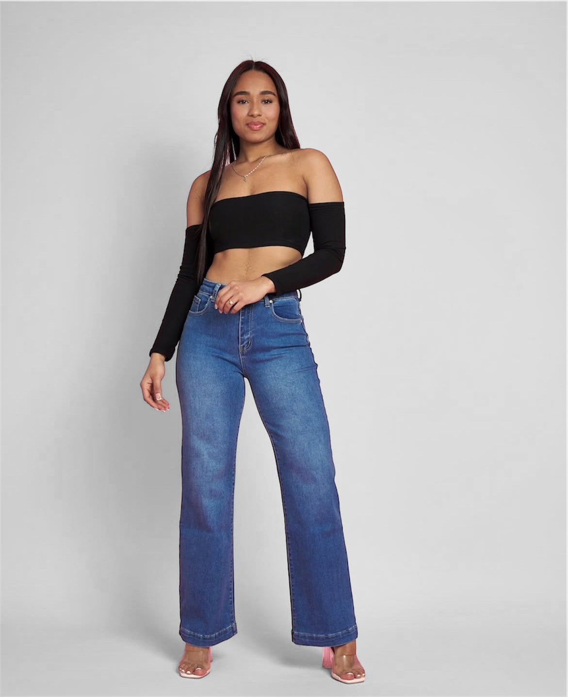 Wide leg azul