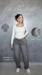 Jeans low rise gris