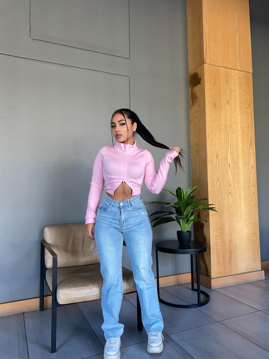 Jeans straight celeste