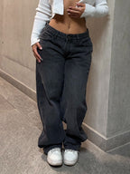 Jeans low rise Negro