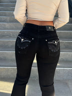Flare jeans Y2K negro