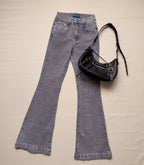 Flare jeans gris