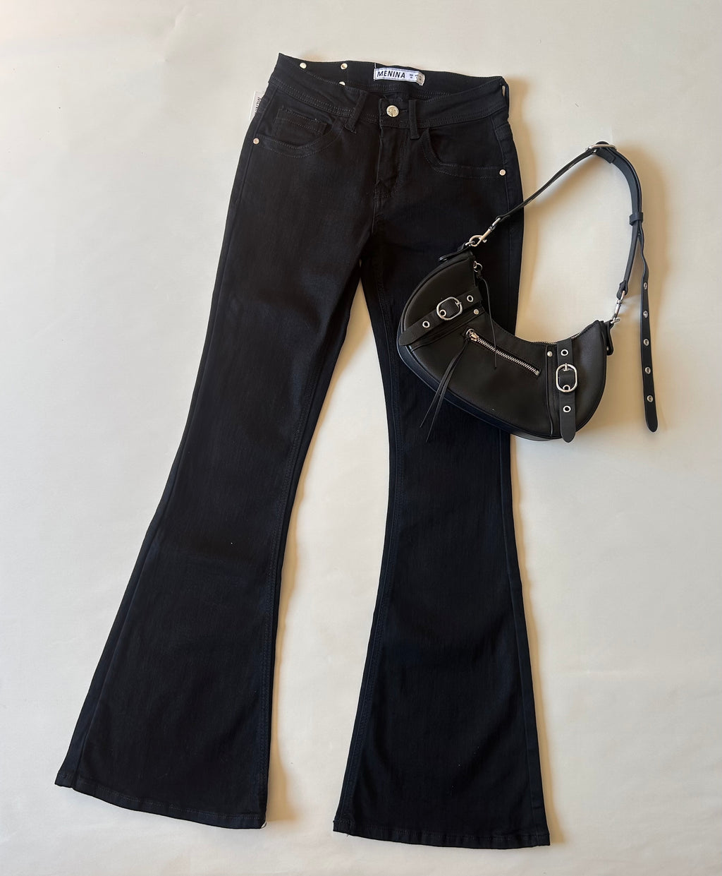 Flare jeans Y2K negro