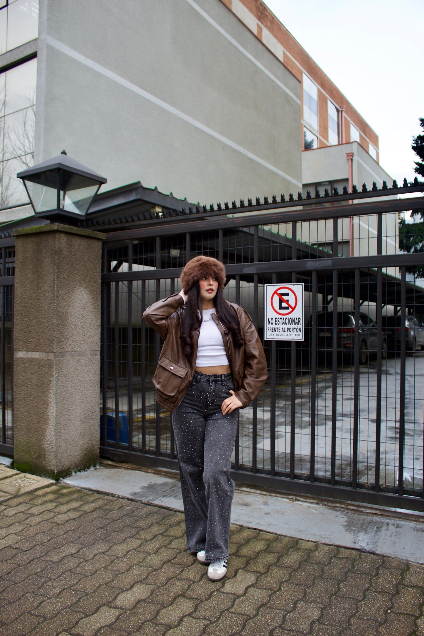 Wide leg brillos gris